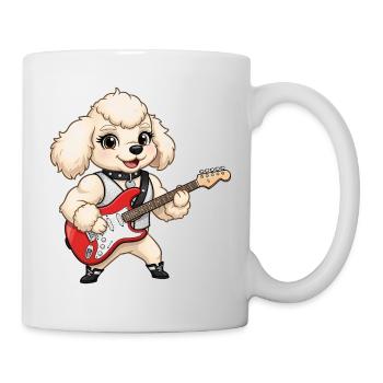 Paw guitarist dog avec guitare électrique - Mug blanc - blanc - Droite