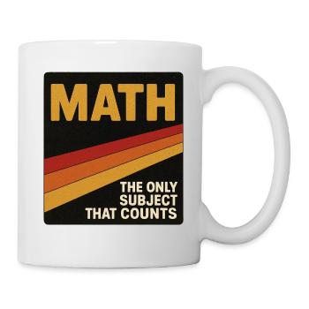 Vintage Math Counts Poster - Mug - white - Right