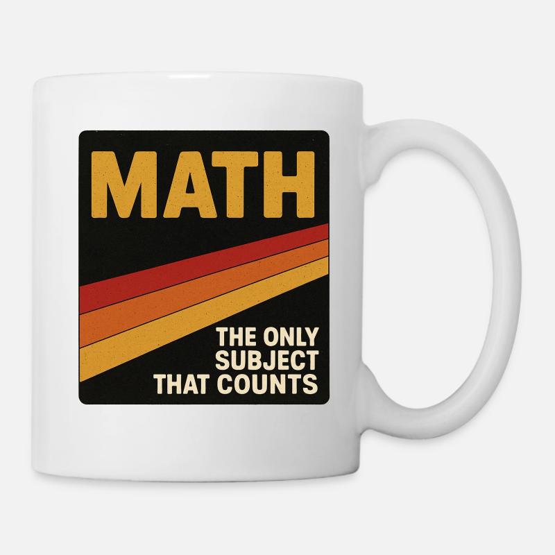 Vintage Math Counts Poster - Tasse - Weiß