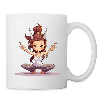 Équilibre du Yogi Dragon - Mug blanc - blanc - Droite