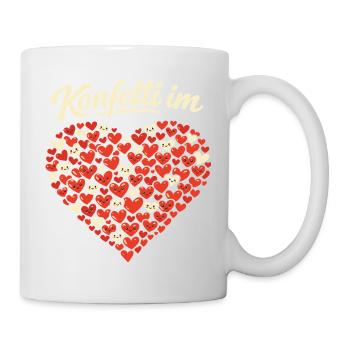 Confettis dans le cœur Fête de Carnaval Mesdames - Mug blanc - blanc - Droite