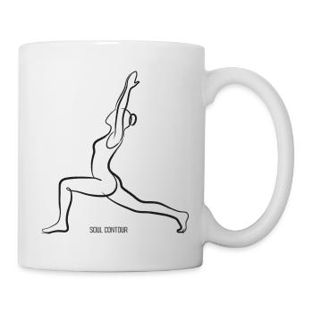 CONTOUR DE L’ÂME - Virabhadrasana - Mug blanc - blanc - Droite