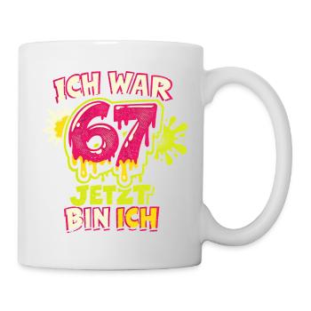 67 six sept j’avais 6 ans maintenant 7 ans - Mug blanc - blanc - Droite