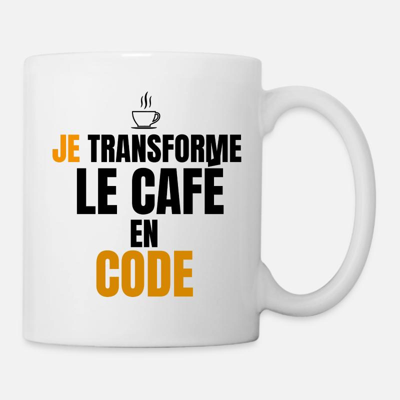 Ich verwandle den Code in einen Kaffee - Tasse - Weiß