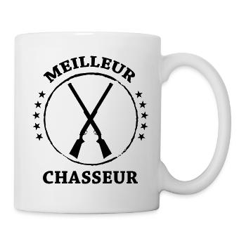 Meilleur chasseur - Mug blanc - blanc - Droite