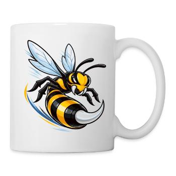 Guêpe dynamique en vol - Mug blanc - blanc - Droite