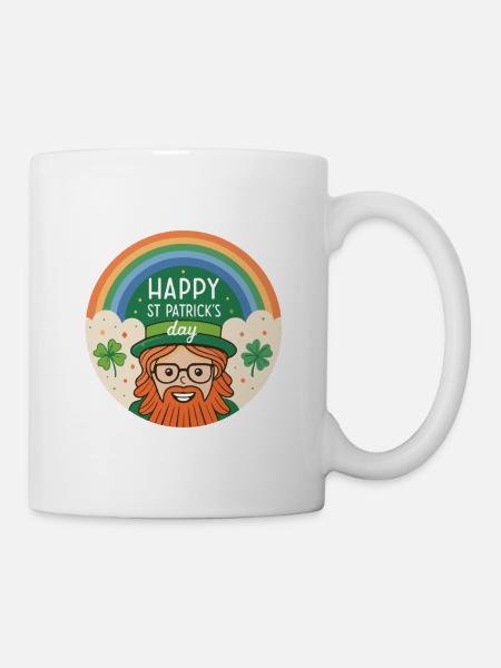 St. Patrick's Regenbogen-Kobold - Tasse - Weiß