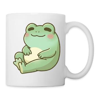 Kuschelfrosch im Sanften Grün - Tasse - Weiß - Rechts