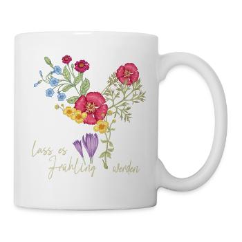 Florales Blütenbouquet  - Tasse - Weiß - Rechts