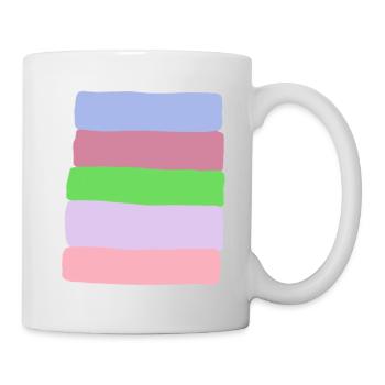 Pastellstreifen-Stack - Tasse - Weiß - Rechts
