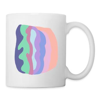 Couches d’ondes pastel - Mug blanc - blanc - Droite