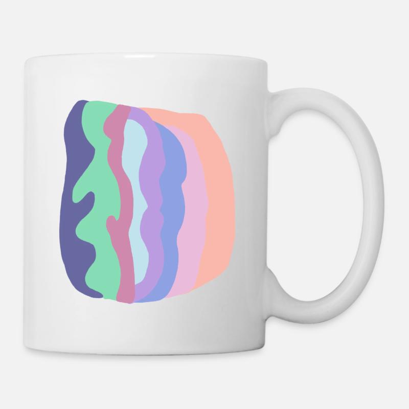Pastellwellenschichten - Tasse - Weiß