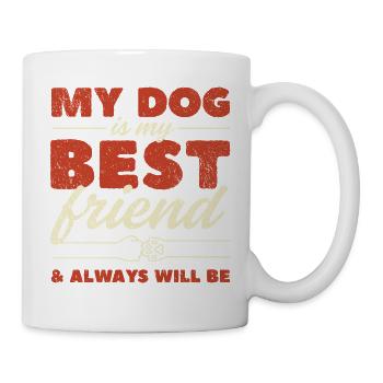 Mon chien est mon meilleur ami - Mug blanc - blanc - Droite