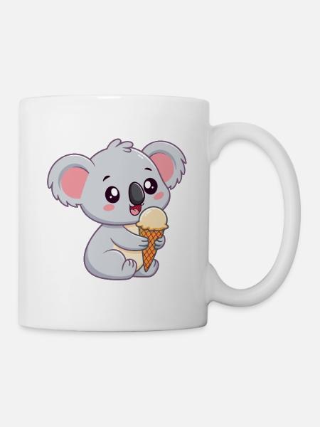 Gourmet-Koala mit Eis - Tasse - Weiß