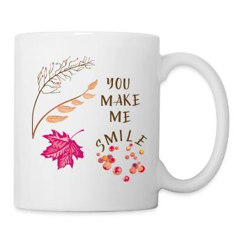 Du bringst mich zum Lächeln - Tasse - Weiß - Rechts