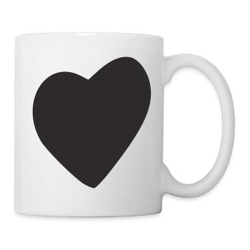 Minimalist heart – simple love design - Mug - white - Right