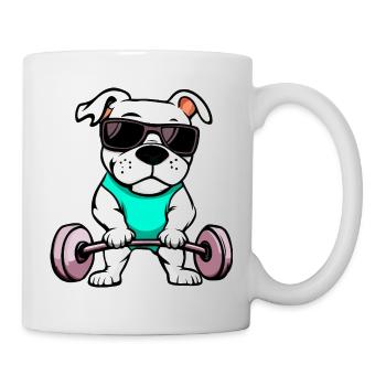 Fitness Hunde - Tasse - Weiß - Rechts