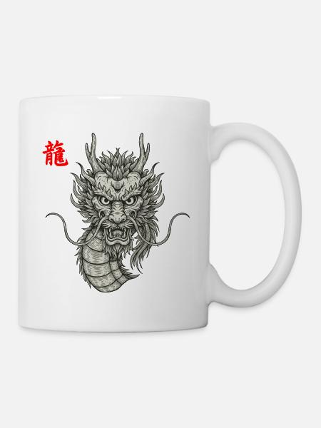 Dragon asiatique - Mug blanc - blanc