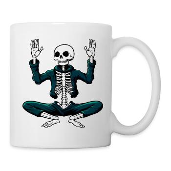 Skeletons Yoga Skull - Mug - white - Right