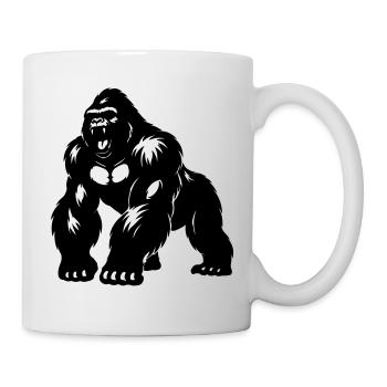 Gorilla Silverback Silhouette - Mug - white - Right