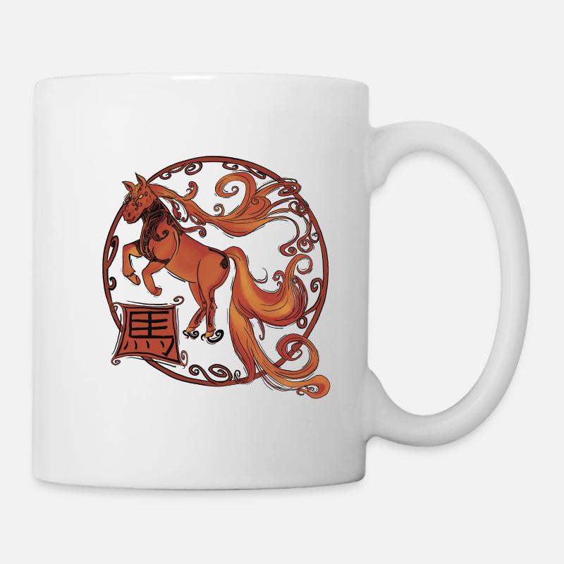 Feuerpferd - Tasse - Weiß