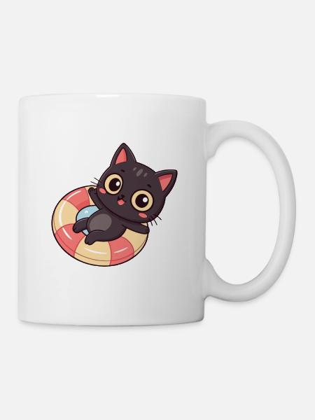 Katzen-Boje Kawaii Marine - Tasse - Weiß