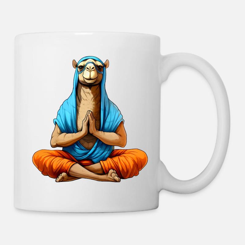 Yoga Kamel - Tasse - Weiß