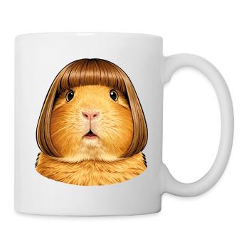 Funny guinea pig with bob hairstyle - Mug - white - Right