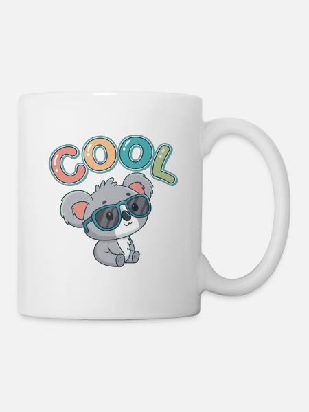 Koala Cool Pastell-Gläser - Tasse - Weiß