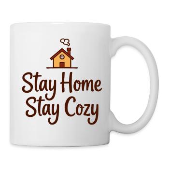 Rester à la maison Maison chaleureuse Chaleur - Mug blanc - blanc - Droite
