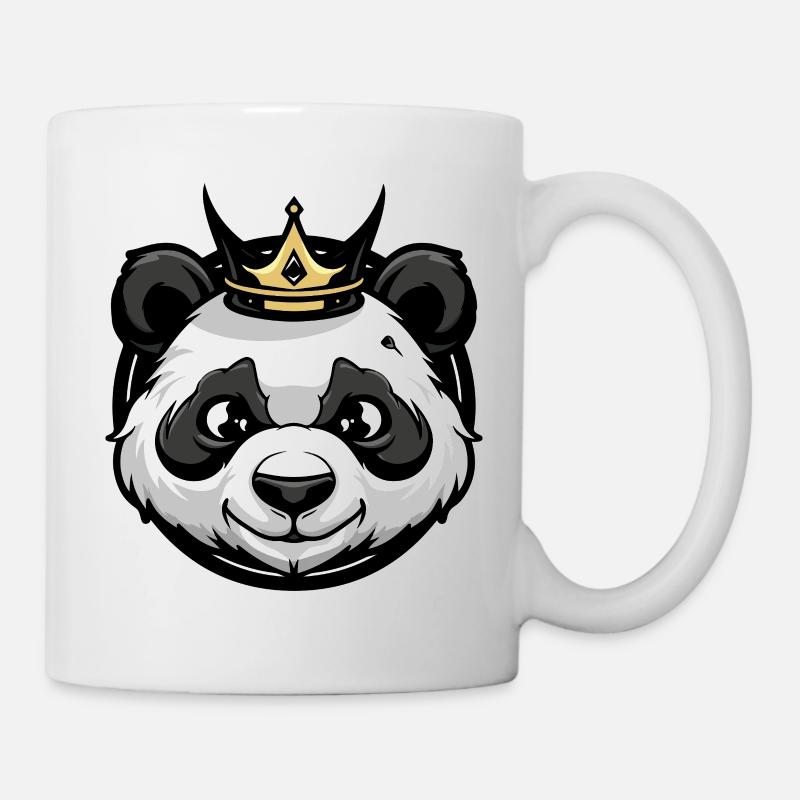 Panda Head Crown - Mug - white