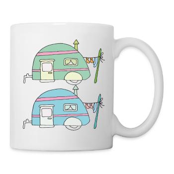 Pastel Caravan Cartoon Duo - Mug - white - Right