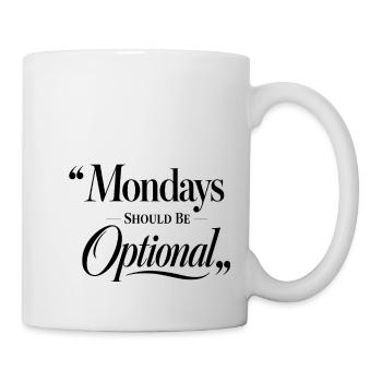 Monday Funny Saying Weekday Black - Mug - white - Right