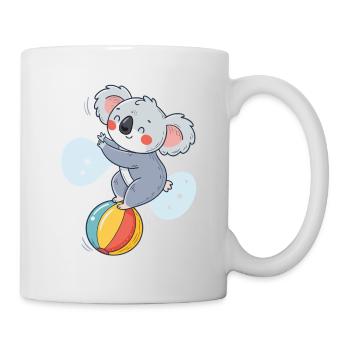 Koala-Jongleur auf einem bunten Ball - Tasse - Weiß - Rechts