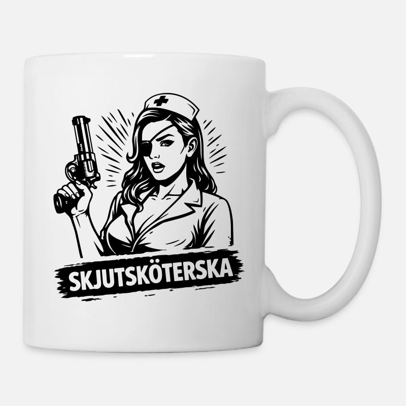 Erschießende Krankenschwester - Tasse - Weiß