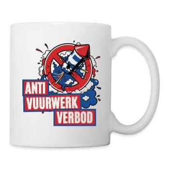 Anti Vuurwerk Verbod - Mug blanc - blanc - Droite