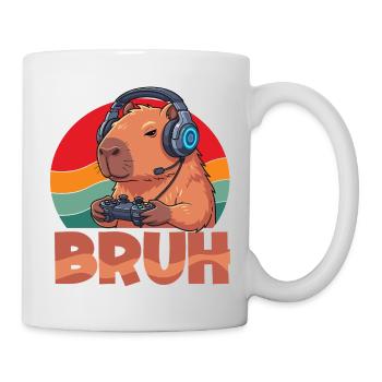 Retro Bruh Gaming Capybara Capybaras Cute - Mug - white - Right