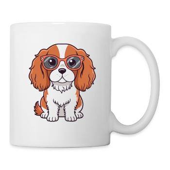 Dog Rider Glasses Cartoon - Mug - white - Right