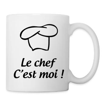 Le chef, c’est moi - cuisine - Mug blanc - blanc - Droite