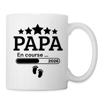 Dad in progress 2026 Pregnancy Announcement Future - Mug blanc - blanc - Droite