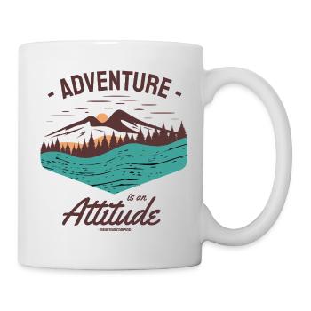 Adventure Is an Attitude Mountain Camping Shirt - Mug - white - Right