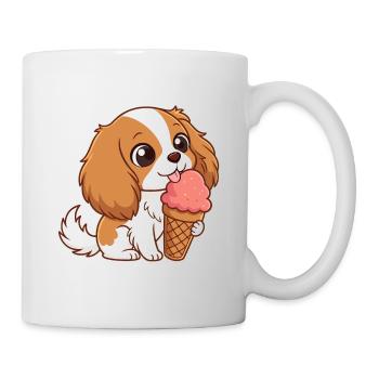 Chiot gourmand et glace rose - Mug - white - Right