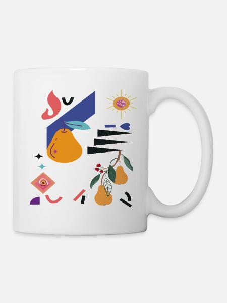 Obst Birne Fantasie - Tasse - Weiß