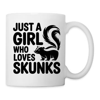 Fille moufette Juste une fille qui aime les moufettes - Mug blanc - blanc - Droite
