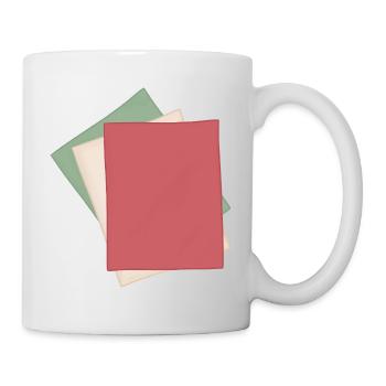 Pile de papier pastel - Mug blanc - blanc - Droite