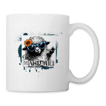 Mählanie – Cool Sheep Pop Art Graffiti - Mug - white - Right