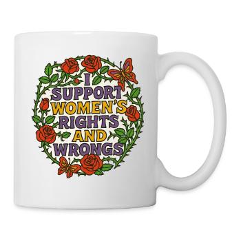 Je soutiens les droits et les torts des femmes - Mug blanc - blanc - Droite