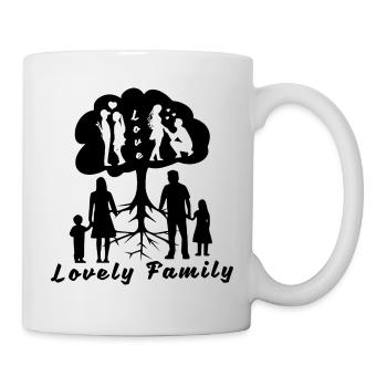 Lovely Family - Black - Mug - white - Right