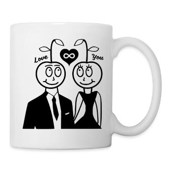 Happy Cherry - Couple Design - Mug - white - Right