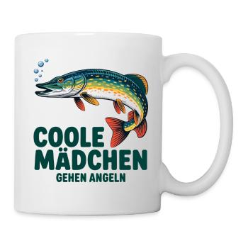 Cool Girl Fishing - Mug - white - Right